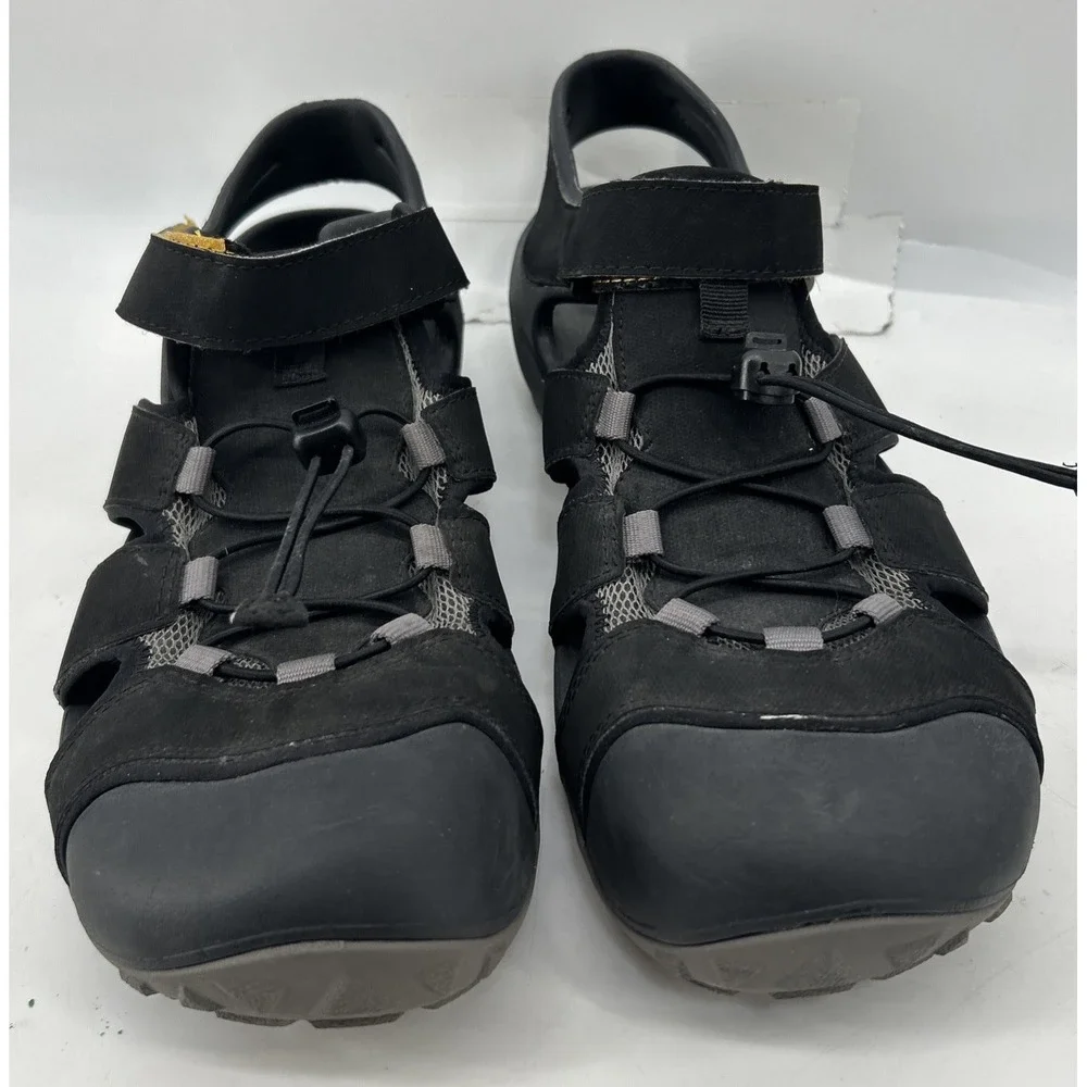 Teva Flintwood Black Water Sandals Slip On Hook And Loop Men's Size 12